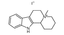 5-methyl-1,2,3,4,6,7,12,12b-octahydro-indolo[2,3-a]quinolizinium, iodide Structure