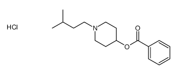 [1-(3-methylbutyl)-4-piperidyl] benzoate hydrochloride Structure