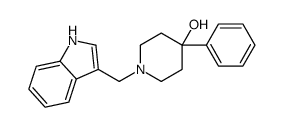 1-(1H-indol-3-ylmethyl)-4-phenylpiperidin-4-ol结构式