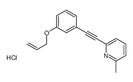 2-methyl-6-[2-(3-prop-2-enoxyphenyl)ethynyl]pyridine,hydrochloride Structure