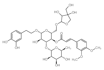 [(2R,3R,4R,5R,6R)-2-[[3,4-dihydroxy-4-(hydroxymethyl)oxolan-2-yl]oxymethyl]-6-[2-(3,4-dihydroxyphenyl)ethoxy]-5-hydroxy-4-[(2S,3R,4R,5R,6S)-3,4,5-trihydroxy-6-methyloxan-2-yl]oxyoxan-3-yl] (E)-3-(3,4-dimethoxyphenyl)prop-2-enoate结构式