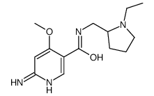 6-amino-N-[(1-ethylpyrrolidin-2-yl)methyl]-4-methoxy-pyridine-3-carbox amide Structure