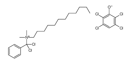 (dichlorobenzyl)dodecyldimethylammonium, salt with 2,3,5,6-tetrachlorophenol (1:1)结构式