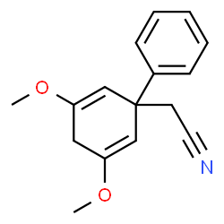 (3,5-DIMETHOXY-1-PHENYL-CYCLOHEXA-2,5-DIENYL)-ACETONITRILE结构式