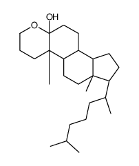 (1R,3aS,3bS,9aR,9bS,11aR)-9a,11a-dimethyl-1-[(2R)-6-methylheptan-2-yl]-2,3,3a,3b,4,5,7,8,9,9b,10,11-dodecahydro-1H-indeno[5,4-f]chromen-5a-ol结构式