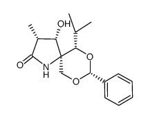 (3R,4S,5S,6S,8R)-4-hydroxy-6-isopropyl-3-methyl-8-phenyl-7,9-dioxa-1-azaspiro[4.5]decan-2-one Structure