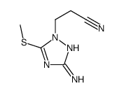 3-(3-amino-5-methylsulfanyl-1,2,4-triazol-1-yl)propanenitrile Structure