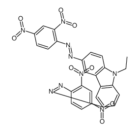 (2,4-dinitrophenyl)-[6-[(2,4-dinitrophenyl)diazenyl]-9-ethylcarbazol-3-yl]diazene Structure