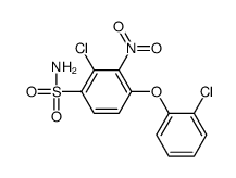 2-chloro-4-(2-chlorophenoxy)-3-nitrobenzenesulfonamide结构式