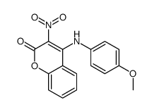 4-(4-methoxyanilino)-3-nitrochromen-2-one结构式