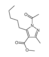 methyl 1-acetyl-3-methyl-5-pentylpyrazole-4-carboxylate Structure