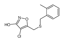 4-chloro-5-[(2-methylphenyl)methylsulfanylmethyl]-1,2-oxazol-3-one Structure