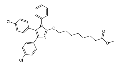 methyl-8-[4,5-bis-(4-chlorophenyl)-1-phenyl-imidazol-2-yloxy]-caprylate结构式