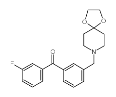 3-[8-(1,4-二恶-8-氮杂螺[4.5]癸基)-甲基]-3'-氟苯甲酮结构式