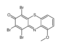 1,2,4-tribromo-9-methoxyphenothiazin-3-one结构式