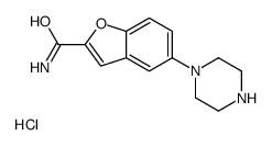 5-(Piperazin-1-yl)benzofuran-2-carboxamidehydrochloride structure