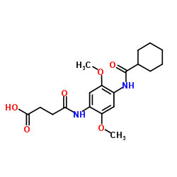 4-({4-[(Cyclohexylcarbonyl)amino]-2,5-dimethoxyphenyl}amino)-4-oxobutanoic acid结构式