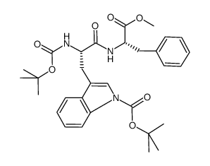 Boc-Trp(Boc)-Phe methyl ester结构式