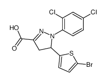 [19] 5-(5-Bromo-thiophen-2-yl)-1-(2,4-dichloro-phenyl)-4,5-dihydro-1 H-pyrazole-3-carboxylic acid结构式