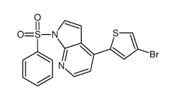 4-(4-Bromo-2-thienyl)-1-(phenylsulfonyl)-1H-pyrrolo[2,3-b]pyridin e Structure