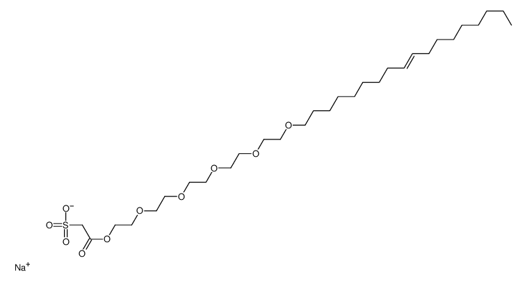 sodium 2-[(3,6,9,12,15-pentaoxatritriacont-24-enyl)oxy]-2-oxoethane-1-sulphonate structure