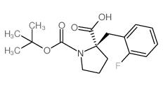 (R)-1-(TERT-BUTOXYCARBONYL)-2-(2-FLUOROBENZYL)PYRROLIDINE-2-CARBOXYLIC ACID结构式