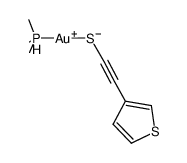 [Au(3-C4H3S-CC-S)(PMe3)]结构式