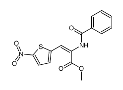 2-benzoylamino-3-(5-nitro-[2]thienyl)-acrylic acid methyl ester结构式