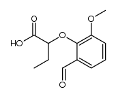 2-(2-formyl-6-methoxyphenoxy)butanoic acid结构式