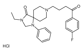 3-ethyl-8-[4-(4-fluorophenyl)-4-oxobutyl]-1-phenyl-1,3,8-triazaspiro[4.5]decan-4-one,hydrochloride Structure