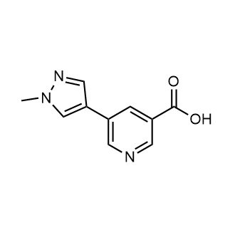 5-(1-甲基-1h-吡唑-4-基)吡啶-3-羧酸结构式