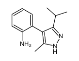 2-(5-methyl-3-propan-2-yl-1H-pyrazol-4-yl)aniline结构式