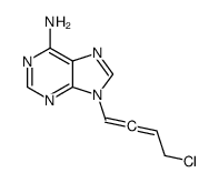 9-(4-chlorobuta-1,2-dienyl)purin-6-amine Structure