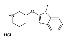 1-Methyl-2-(piperidin-3-yloxy)-1H-benzoimidazole hydrochloride Structure