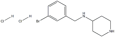 N-(3-Bromobenzyl)piperidine-4-amine dihydrochloride结构式