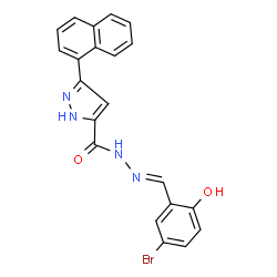 (E)-N-(5-bromo-2-hydroxybenzylidene)-3-(naphthalen-1-yl)-1H-pyrazole-5-carbohydrazide Structure