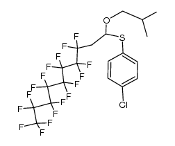 (4-chlorophenyl)(3,3,4,4,5,5,6,6,7,7,8,8,9,9,10,10,10-heptadecafluoro-1-isobutoxydecyl)sulfane Structure