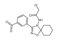 2-chloro-N-(3-(3-nitrophenyl)-1-oxa-2,4-diazaspiro[4.5]dec-2-en-4-yl)acetamide Structure