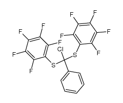 (chloro(phenyl)methylene)bis((perfluorophenyl)sulfane)结构式