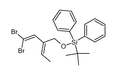 tert-Butyl-[(Z)-2-(2,2-dibromo-vinyl)-but-2-enyloxy]-diphenyl-silane Structure