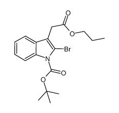 tert-butyl 2-bromo-3-(2-oxo-2-propoxyethyl)-1H-indole-1-carboxylate Structure