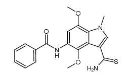 N-(3-carbamothioyl-4,7-dimethoxy-1-methyl-1H-indol-5-yl)benzamide Structure