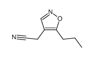 4-Isoxazoleacetonitrile,5-propyl-(9CI) structure