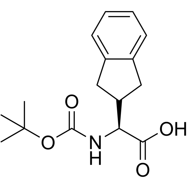 (s)-tert-butoxycarbonylamino-indan-1-yl-acetic acid Structure