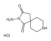 2-氨基-2,8-二氮杂螺[4.5]-1,3-癸二酮盐酸盐结构式