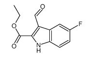 Ethyl 5-fluoro-3-formyl-1H-indole-2-carboxylate Structure