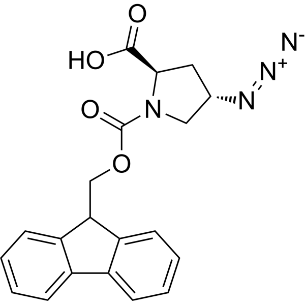 (2R,4S)-Fmoc-D-Pro(4-N3)-OH结构式