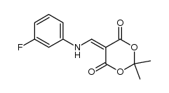 5-(3-fluoroanilinomethylene)-2,2-dimethyl-1,3-dioxane-4,6-dione Structure