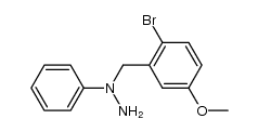 1-(2-bromo-5-methoxybenzyl)-1-phenylhydrazine Structure