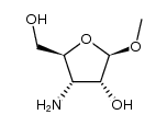 methyl 3-amino-β-D-3-deoxy-ribofuranoside Structure